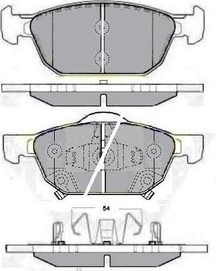 E.T.F. 12-1626 - Тормозные колодки, дисковые, комплект avtokuzovplus.com.ua