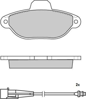 E.T.F. 0012-600 - Гальмівні колодки, дискові гальма autocars.com.ua