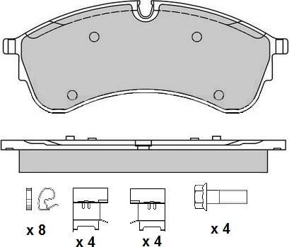 E.T.F. 12-1758 - Гальмівні колодки, дискові гальма autocars.com.ua