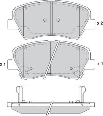 E.T.F. 12-1786 - Тормозные колодки, дисковые, комплект autodnr.net