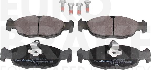 Eurobrake 5502221217 - Гальмівні колодки, дискові гальма autocars.com.ua