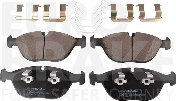 Eurobrake 5502221521 - Тормозные колодки, дисковые, комплект autodnr.net