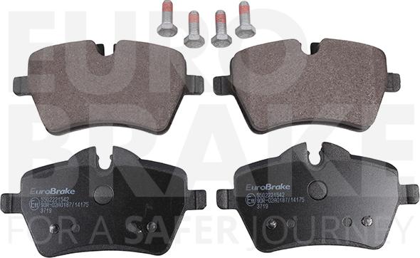 Eurobrake 5502221542 - Гальмівні колодки, дискові гальма autocars.com.ua