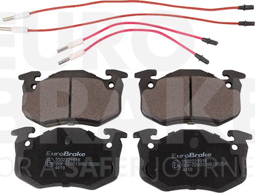 Eurobrake 5502221918 - Тормозные колодки, дисковые, комплект autodnr.net