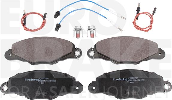 Eurobrake 5502221921 - Гальмівні колодки, дискові гальма autocars.com.ua