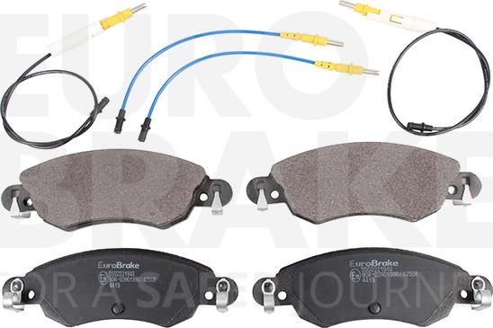 Eurobrake 5502221943 - Тормозные колодки, дисковые, комплект autodnr.net