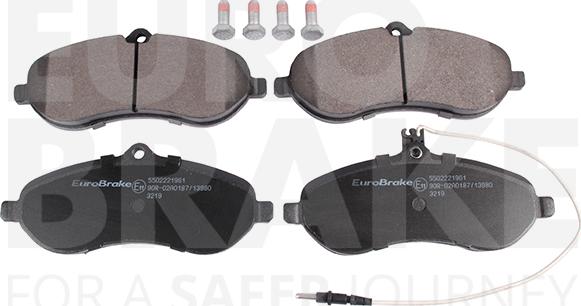 Eurobrake 5502221961 - Гальмівні колодки, дискові гальма autocars.com.ua