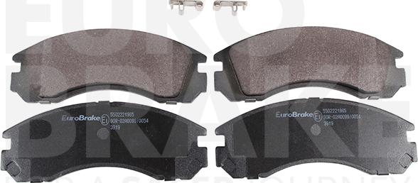 Eurobrake 5502221965 - Тормозные колодки, дисковые, комплект autodnr.net