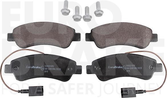 Eurobrake 5502221978 - Тормозные колодки, дисковые, комплект autodnr.net