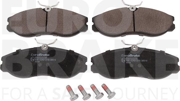 Eurobrake 5502222238 - Гальмівні колодки, дискові гальма autocars.com.ua