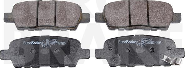 Eurobrake 5502222262 - Гальмівні колодки, дискові гальма autocars.com.ua