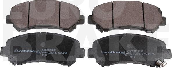 Eurobrake 5502222269 - Гальмівні колодки, дискові гальма autocars.com.ua