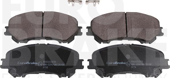 Eurobrake 5502222272 - Гальмівні колодки, дискові гальма autocars.com.ua