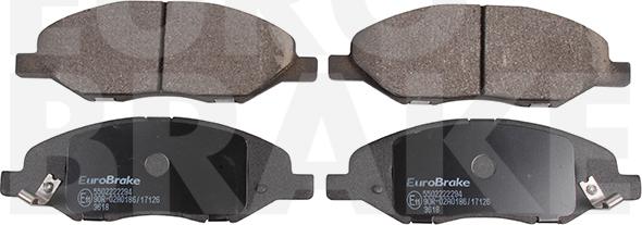 Eurobrake 5502222294 - Гальмівні колодки, дискові гальма autocars.com.ua