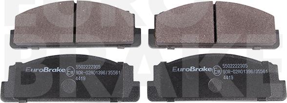 Eurobrake 5502222305 - Тормозные колодки, дисковые, комплект autodnr.net