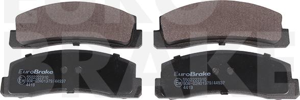 Eurobrake 5502222310 - Тормозные колодки, дисковые, комплект autodnr.net