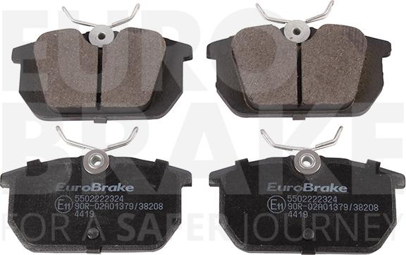 Eurobrake 5502222324 - Тормозные колодки, дисковые, комплект autodnr.net