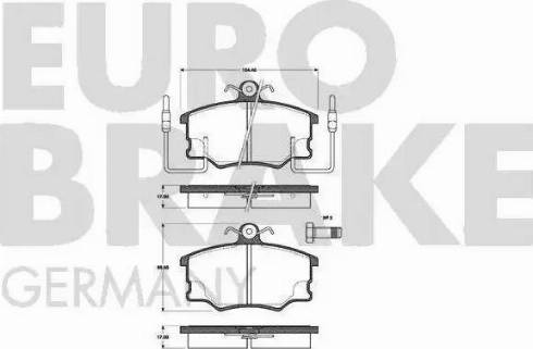 Eurobrake 5502222327 - Гальмівні колодки, дискові гальма autocars.com.ua