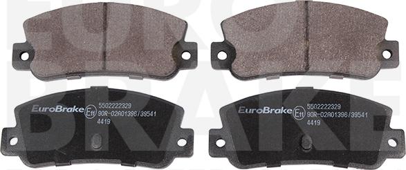 Eurobrake 5502222329 - Тормозные колодки, дисковые, комплект autodnr.net