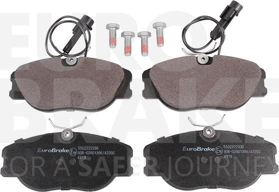 Eurobrake 5502222336 - Тормозные колодки, дисковые, комплект autodnr.net