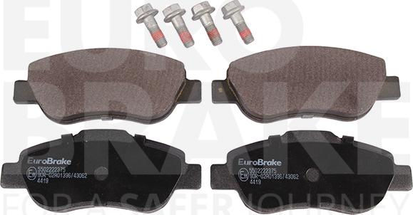 Eurobrake 5502222375 - Гальмівні колодки, дискові гальма autocars.com.ua