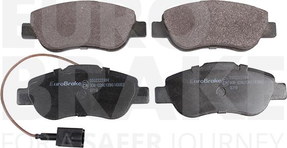 Eurobrake 5502222384 - Гальмівні колодки, дискові гальма autocars.com.ua