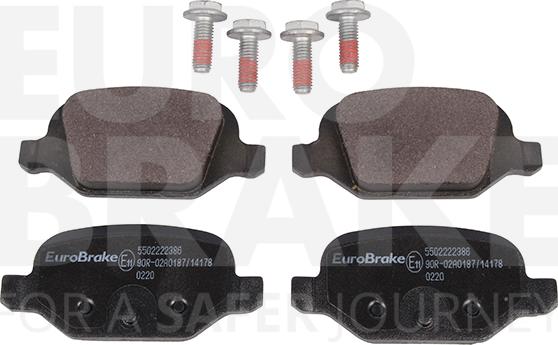 Eurobrake 5502222386 - Гальмівні колодки, дискові гальма autocars.com.ua