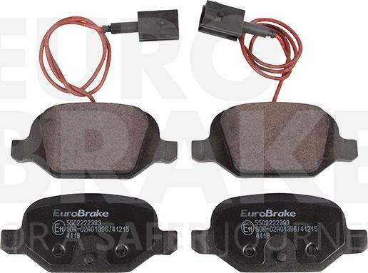 Eurobrake 5502222393 - Гальмівні колодки, дискові гальма autocars.com.ua