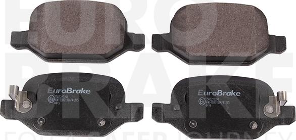 Eurobrake 5502222398 - Гальмівні колодки, дискові гальма autocars.com.ua