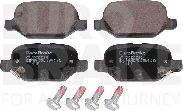 Eurobrake 5502222399 - Гальмівні колодки, дискові гальма autocars.com.ua