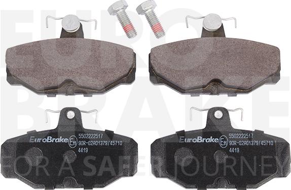 Eurobrake 5502222517 - Гальмівні колодки, дискові гальма autocars.com.ua