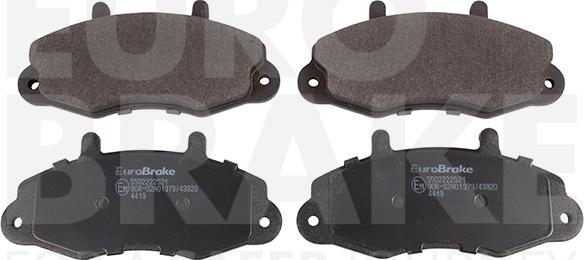 Eurobrake 5502222521 - Гальмівні колодки, дискові гальма autocars.com.ua