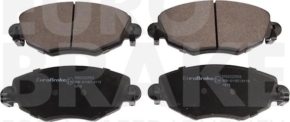 Eurobrake 5502222553 - Гальмівні колодки, дискові гальма autocars.com.ua