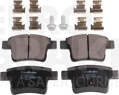 Eurobrake 5502222563 - Гальмівні колодки, дискові гальма autocars.com.ua