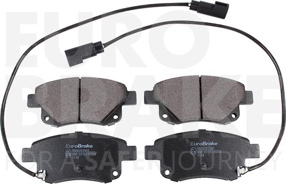 Eurobrake 5502222565 - Гальмівні колодки, дискові гальма autocars.com.ua