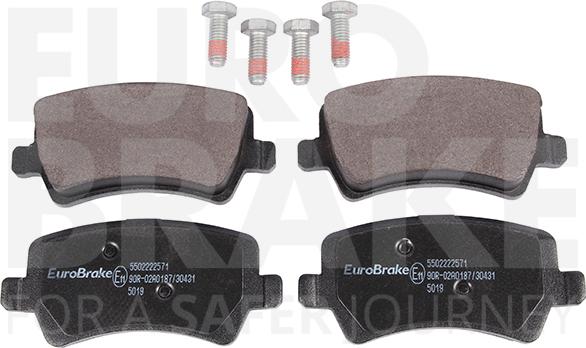 Eurobrake 5502222571 - Гальмівні колодки, дискові гальма autocars.com.ua