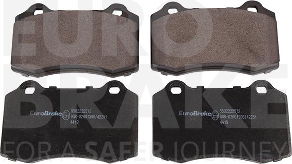 Eurobrake 5502222572 - Тормозные колодки, дисковые, комплект autodnr.net