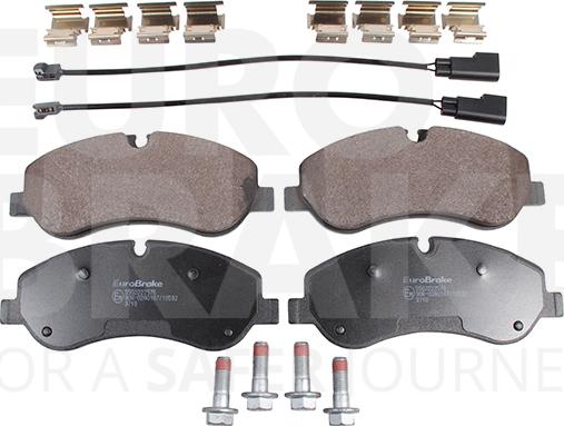 Eurobrake 5502222576 - Гальмівні колодки, дискові гальма autocars.com.ua