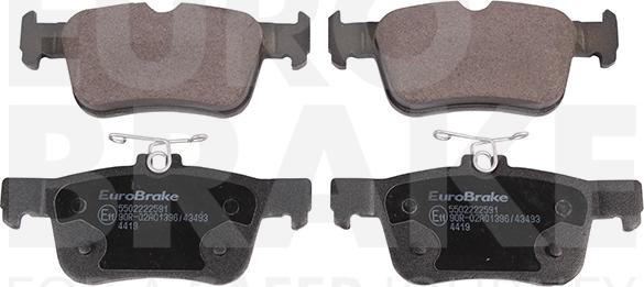 Eurobrake 5502222591 - Гальмівні колодки, дискові гальма autocars.com.ua