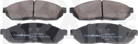 Eurobrake 5502222603 - Гальмівні колодки, дискові гальма autocars.com.ua