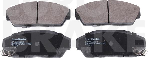 Eurobrake 5502222612 - Тормозные колодки, дисковые, комплект autodnr.net