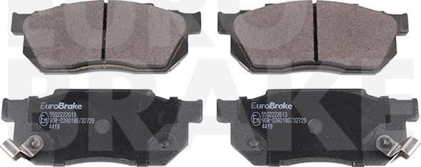 Eurobrake 5502222613 - Тормозные колодки, дисковые, комплект autodnr.net