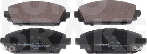 Eurobrake 5502222629 - Гальмівні колодки, дискові гальма autocars.com.ua