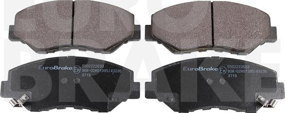 Eurobrake 5502222633 - Гальмівні колодки, дискові гальма autocars.com.ua