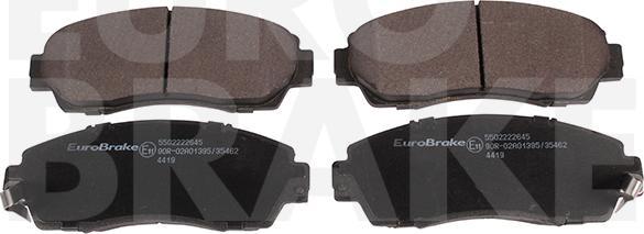 Eurobrake 5502222645 - Тормозные колодки, дисковые, комплект autodnr.net