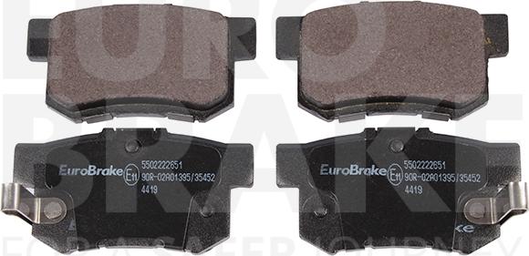 Eurobrake 5502222651 - Гальмівні колодки, дискові гальма autocars.com.ua