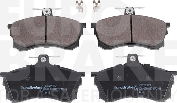 Eurobrake 5502223021 - Гальмівні колодки, дискові гальма autocars.com.ua