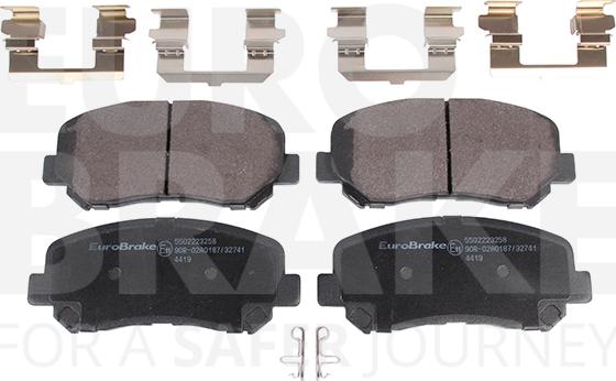 Eurobrake 5502223258 - Гальмівні колодки, дискові гальма autocars.com.ua