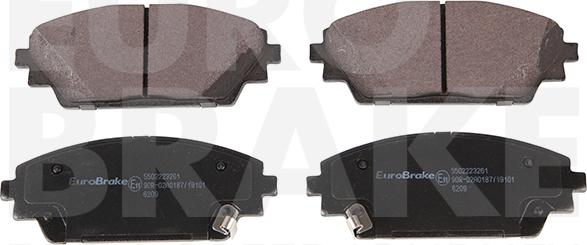 Eurobrake 5502223261 - Гальмівні колодки, дискові гальма autocars.com.ua