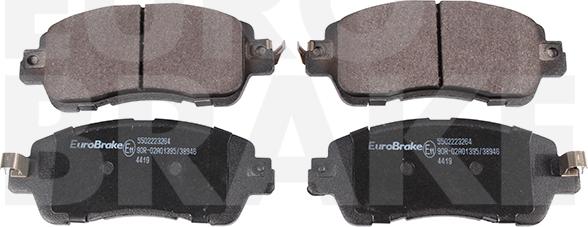 Eurobrake 5502223264 - Гальмівні колодки, дискові гальма autocars.com.ua